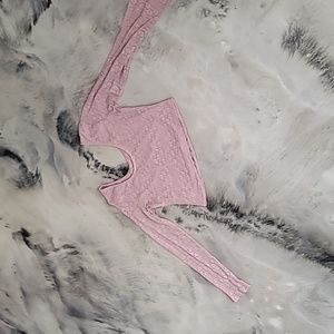 Wet Seal lace crop top blouse size L